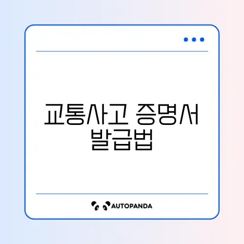 교통사고 사실확인원 발급 완벽 가이드 알아보기 썸네일